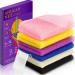 6-Piece African Net Sponge - Ensemble for Shower Exfoliation Body Scrubs and Back Cleansing - Ideal for Everyday Use Ensuring Smoother Skin Yellow - White