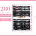 HxyGogo Wispy Fluffy Lash Clusters DIY Eyelash Extensions 280 pcs - 8-16MM D Curl Individual Lashes for Natural Look, Reusable 40D-50D Cluster - Buy Online on SooperMarket.com