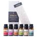 SPRUSE Canadian Amber Collection 100% Natural Essential Oils Set of 6 - Cardamom Marjoram Rose Geranium Grapefruit Cederwood & Tea Tree