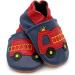 Dotty Fish Soft Leather Baby Shoes | Toddler Boys Non-Slip Suede Soles | Fire Engine Design | 0-6 Months to 4-5 Years - Buy Online on SooperMarket.com