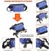 TUDEC Dogs Jogging Line with Belly Belt | Free-Handed Leash & Belt Bag for Large & Medium Dogs | Elastic Reflective Running Leash & Feces Bag Dispenser (Blue Gray) - Buy Online on SooperMarket.com