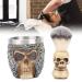 Men's Beard Shaving Set | Stainless Steel Bowl & Skeleton Head Brush | Premium Grooming Essentials for Men - Buy Online on SooperMarket.com