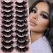 Fluffy Mink Lashes Wispy Eyelashes Mink 20MM Long Dramatic D Curly Cat Eye 3D Mink Lashes Fluffy Natural False Eyelashes Pack By TIKILEY 06 Mink Lashes / 16-18 MM