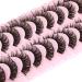 False Eyelashes Russian Strip Lashes D Curl Fluffy Fake Eyelashes Extension Volume Russian Faux Mink Lashes Pack 2 Styles Mixed 10 Pairs style i-i