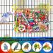 KATUMO Bird Foraging Wall Toy with Edible Seagrass Mat and Chewing Toys - Ideal for Lovebirds, Finch, Parakeets, Conure, Cockatiel - Buy Online on SooperMarket.com