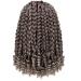 7 Packs 10 Inches Goddess Box Braid Crochet Hair with Toni Curl Ends for Black Women Mother and Baby Kids - Ombre Gray Bohemian Box Braids Crochet Hair (105 Strands T1B/Gray) 10 Inch (Pack of 7) T1B/GRAY