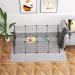 C&AHOME 12 PCS Pet Playpen for Guinea Pigs, Puppy - Portable Indoor Exercise Cage Fence for Small Animals - DIY Metal Yard Fence - Black - Buy Online on SooperMarket.com