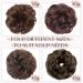 Voluminous Dark Brown & Light Auburn Hair Extensions - Versatile Hair Ties & Updos | 40g Ponytail & Dutt - Buy Online on SooperMarket.com
