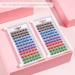 Colored Lash Clusters DIY Eyelash Extensions - 72 C/D Curl Individual Lashes in Brown, Blue, Purple, Green, Red - Thin Band DIT at Home - Volume Mix Color-D 16mm - Buy Online on SooperMarket.com