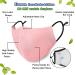 Euroca Face Masks Reusable with Filters Made from Cotton Fabric Washable With Nose Clips Adjustable Ear Loop For Men Women Teens -2 Filters Included (Baby Pink) - Buy Online on SooperMarket.com