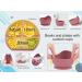 Hoseay Baby Weaning Set - 5 Pcs Silicone Feeding Set with Suction Bowl, Plate, Fork, Spoon, Bib - Baby Led Weaning Supplies for Kids/Toddlers in Pink - Buy Online on SooperMarket.com