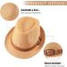 Ultrafun 3 Pack Straw Fedora Hat for Men Women - Classic Gangster Trilby Panama Sun Hat Set - Buy Online on SooperMarket.com