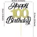 Sumerk 100 Cake Attachments for 100th Birthday Party | Gold & Black Decoration Accessories | Perfect for Celebrations - Buy Online on SooperMarket.com