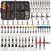 160 STK Fishing Vertebrae Snaps - Ball Bearing Barrel Snaps & 3-Way Triple Swivel Clips for Saltwater & Freshwater Fishing - Buy Online on SooperMarket.com
