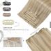 Moresoo 20 Inch Blonde Clip in Hair Extensions - Ash Blonde with Platinum Blonde Highlights - 100% Real Human Hair - 7 Pieces/120g #P18/613 - Buy Online on SooperMarket.com