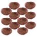 Unomor 12th simulated bird nest decorative artificial bird nest Easter egg nest outdoor accessories Easter tree decoration bird rest nest Easter egg nest hemp silk mini birds 12x12cm coffee