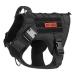 Tactical Dog Harness Vest Military Dog Harness for Large Medium Dogs No-Pull Service Dog Vest with Hook & Loop Panels Adjustable Dog Vest Harness for Walking Hiking Training(Black Medium) M Black
