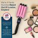 3 Barrel Curling Iron Wand - Triple Barrel Hair Waver for Soft Beach Waves - Dual Voltage, Adjustable Temperature - Pink - Buy Online on SooperMarket.com