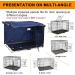 Durable Dog Crate Cover - Fits 24-48 Inches Wire Crate - Oxford Fabric - Medium and Large Dog Kennel Cover - Blue Rhombus - 2 Doors - Heavy Duty - Buy Online on SooperMarket.com