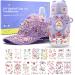 Gifts for girls DIY drinking bottles and baseball caps yourself with gemstone & unicorn sticky birthday gift christmas school start gifts girls 4 5 6 7 8 9 11 years violet