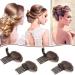 Invisible Fluffy Hair Pad Sponge Clip Set for Women - Brown - Buy Online on SooperMarket.com