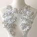 Sparkling White Rhinestone Applique Mirror Pair for Wedding Dress - Set of 2 - Buy Online on SooperMarket.com