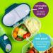 b.box Silicone Food Storage Container with Two Sealed Compartments - Reusable Snack Box for Kids (Blue Slate) - Buy Online on SooperMarket.com