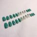 Sunjasmine 24 Pc Almond Fake Nails with Nail Glue - Green Designs | Acrylic Press on Nails for Women & Girls - Buy Online on SooperMarket.com