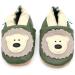 Dotty Fish Soft Leather Baby Shoes for Boys | Non Slip Toddler Shoes | Animal Designs for Boys & Girls | Green Cream Bear | 0-6 Months - 4-5 Years - Buy Online on SooperMarket.com