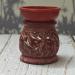 Hand Painted Red Elephant Soapstone Oil Burner Aroma Diffuser | Jali Work Tea Light Holder for Aromatherapy - Buy Online on SooperMarket.com