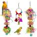 Aobuviou 3 Pack Budgie Toys Parrot Toys Bird Toys for Caged Birds Cockatiel Toys Bird Shredding Toy Foraging Shredder Toy Parrots Chewing Toys Parrot Cage Shredder Toy for Small Parakeets