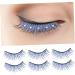 Gogogmee 5 Pairs False Eyelashes Fake Lashes Colored Eyelashes Soft Thick Lashes Soft Light Fake Lash Blue Lashes Rhinestone Eyelashes Cosplay Lashes Fake Eyelashes Fiber - Buy Online on SooperMarket.com