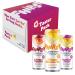 FHIRST Living Soda Taster Pack | Probiotic/Prebiotic Soda for Gut Health| Ginger Mandarin Cherry Vanilla & Passion Fruit Flavours | Zero Sugar or Sweetener | Mix pack - 12 x 330ml