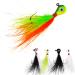 MadBite WideEye 15/28 Pack Jig Head Kits Bucktail Hair Jigs Conical Jigs and Pill Shaped Jig Kits Fishing Jig Heads for Walleye Bass Crappie Jig Head Weights - 1/8 oz 1/4 oz and 3/8 oz C: Hair Jig Kits - 15 Pack 1/4 oz