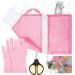 4 Pieces Cat Grooming Bath Bag Set Cat Grooming Shower Pet Net Bag with Grooming Gloves Pet Nail Clippers for Cats Dogs Bathing Nail Trimming Cleaning Tools