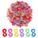 SAVITA 1500pcs S Clips for Rubber Band Bracelets, Colorful Loom Band Clips S Hooks for Loom Bracelets Plastic Loom Bracelet Connectors for DIY Craft Making