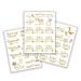 Bride to Be Temporary Tattoos - 50 Gold Metallic Designs for Bachelorette Party, Waterproof & Non-Toxic - Buy Online on SooperMarket.com