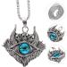 EXCEART Devil Eye Necklace Skull Necklace Ladies Men's Evil Eye Clavicle Chain Steampunk Necklace Women Clavicle Pendant Necklace Decor Stainless Steel Neck Chain Metal Man - Buy Online on SooperMarket.com
