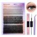 DIY Lash Extension Kit - Multi-Type Lash Clusters & Bottom Lashes | 20/30/40/50D 12-18mm | Complete Volume Lashes Set with Bond Seal & Applicator - Buy Online on SooperMarket.com