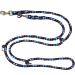 Adjustable Dog Exercise Line for Large Dogs up to 80 kg - Durable 2.40m to 5m Options | Stable Double Linen Design in Africa Navy Blue-Light Blue-Brown - Buy Online on SooperMarket.com