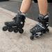 Adult 4 Wheel Speed Inline Roller Skates - High Performance Fitness Racing Skates - Black - Men 9-9.5/Women 9.5-10/26-26.5cm - Buy Online on SooperMarket.com