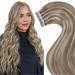 Laavoo Extension Tape Real Hair Brown Highlight Hair Waring Real Hair Tape 50cm Of course real hair Extensions Tape Remy Ashblond Highlights Bleichblond 50g 20PCs #P8/24 50cm-20PCs 3.5 #P8/24