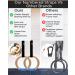 Adjustable Wooden Gymnastic Rings - Non-Slip 1.25 Olympic Rings 1600lbs - 15ft Numbered Straps - Quick Install Buckle - Ideal for Pull Ups, Cross-Training and Home Gym Workout - Buy Online on SooperMarket.com