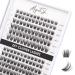 Individual Lashes 144 Cluster Lashes 3D False Eyelashes Natural Look D Curl Reusable Fluffy Individual Cluster Lashes Soft Eyelashes DIY Cluster Eyelash Extensions Mix 10-16MM-DM06 144PCS-DM06