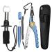 Cooltto 3PC Fishing Premium Fishing Pliers, Stainless Steel Fish Lip Gripper, Aluminum Fishing Pliers with Sheath, Fish Hook Remover with Safety Coiled Lanyard