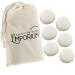 Wool Dryer Balls - 2.8in Natural Reusable 6pk Fragrance-Free Laundry Balls for Sensitive Skin