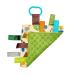 Crinkle & Teething Dinosaur Lovey Toy | Baby Sensory Square 8X8 with Ribbon Tags - Buy Online on SooperMarket.com