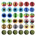 6MM 100PCS Dragon Eyes Glass Cabochon Eyes for Clay Doll Making Sculptures Props Craft DIY Findings Jewelry Making