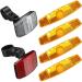 VICDUEKG 6 Pcs Bicycle Reflectors Front and Rear Kit Bike Wheel Spoke Reflectors Accessories, Mountain Bike Safety Warning Reflectors for Night Cycling, Handlebar, Seatpost Orange