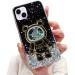 Tivenfezk Nadoli for iPhone 14 Plus Treibsand B r astronaut Hidden Stand Shell caricature glitter astronaut stand soft silicone bling cell phone case.